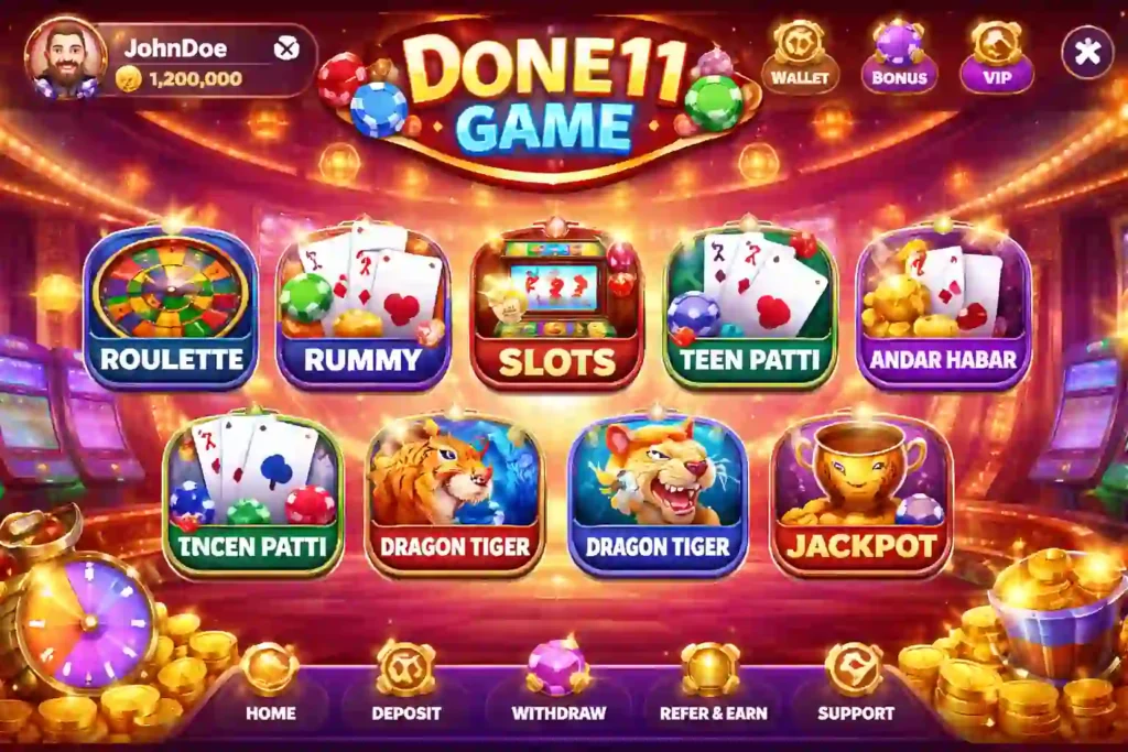 Done11 Game interface