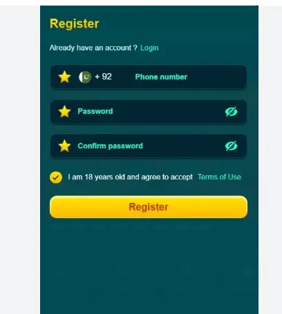 Done11 Registration method Screen