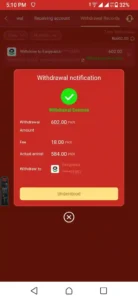 Keagle Game Withdraw Proof Screen