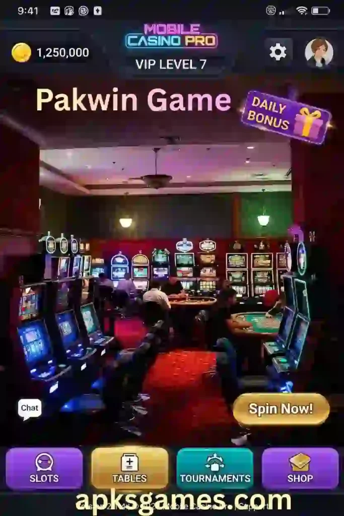 Pakwin Game interface