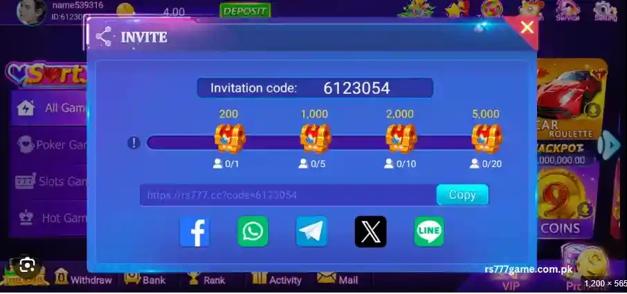 Sv77 game invite and earn Screenshots 