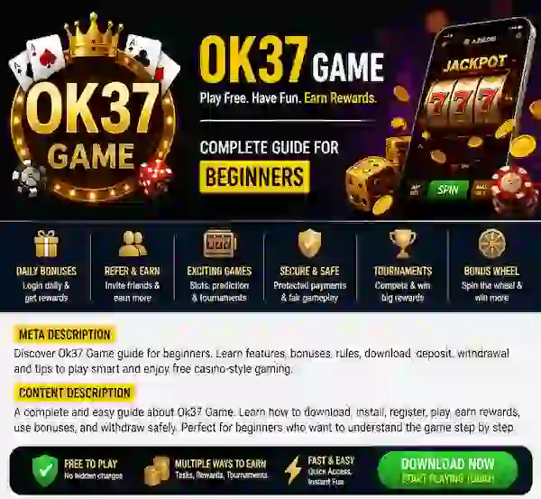 Ok37 Game interface Screen