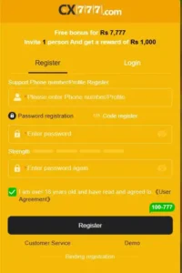 Cx777 game registration guide for account setup
