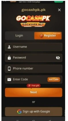 Gocashpk registration