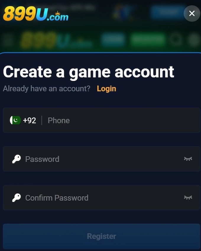 899U Register & Login